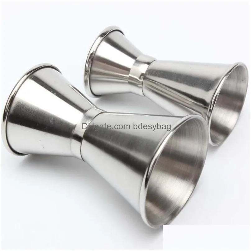 Bar Tools Measuring Cup Cocktail Liquor Bar Cups Stainless Steel Jigger Bartender Drink Mixer Ss0412 Drop Delivery Home Garden Kitchen Ot87D