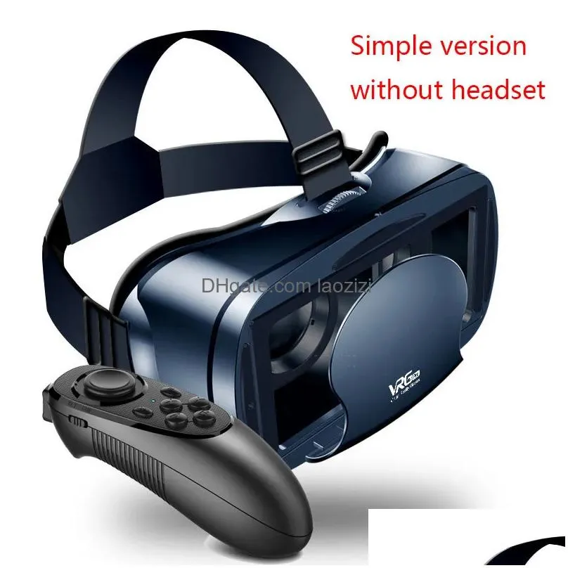 glasses 3d glasses vr smart headset virtual reality helmet smartphone full screen vision wide angle lens with controller 7 inch 221101