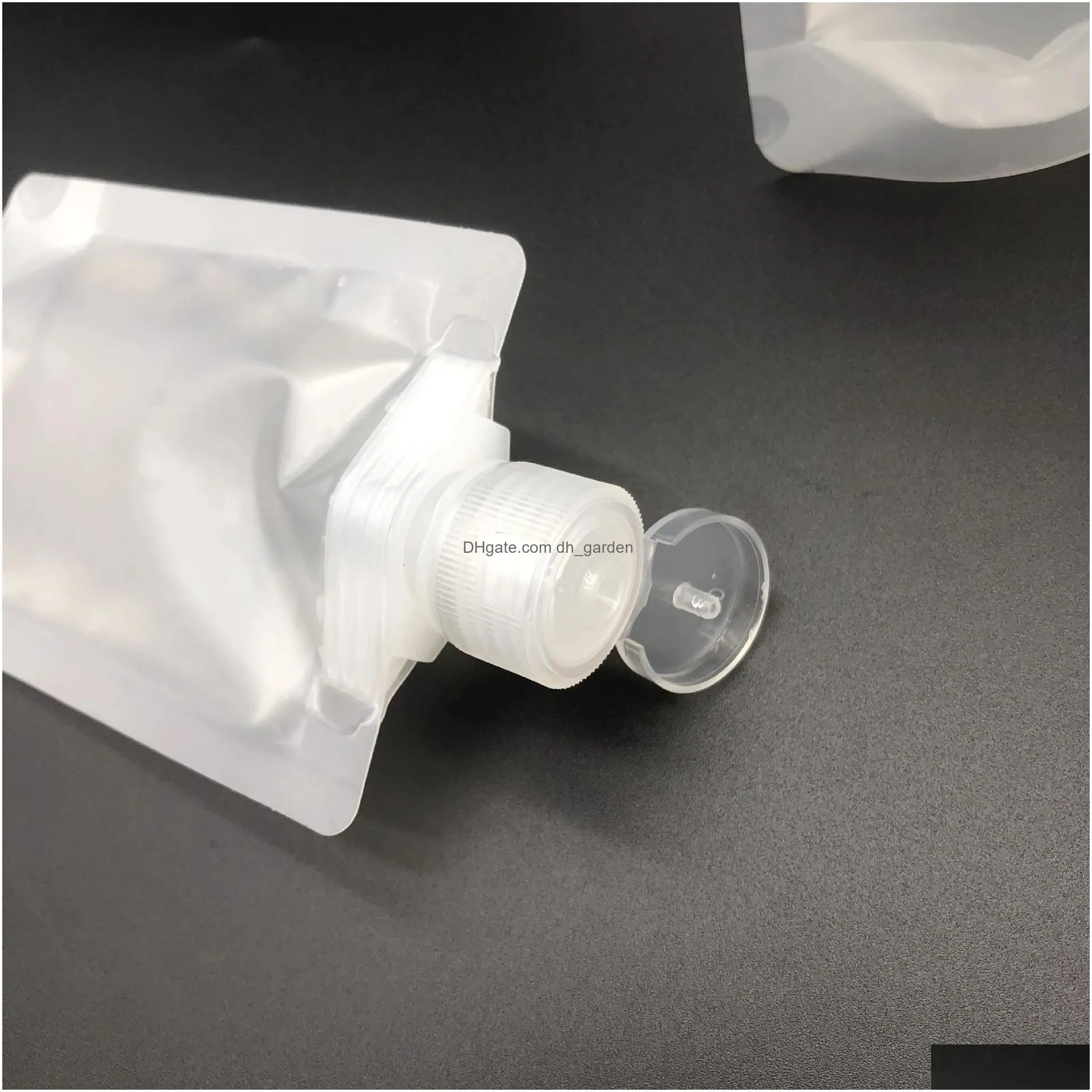 Packing Bags Wholesale Cap Packaging Bag Stand Up Squeeze Pouches Travel Fluid Makeup Packing For Beauty Sample Drop Deliver Dhgarden Dhcio