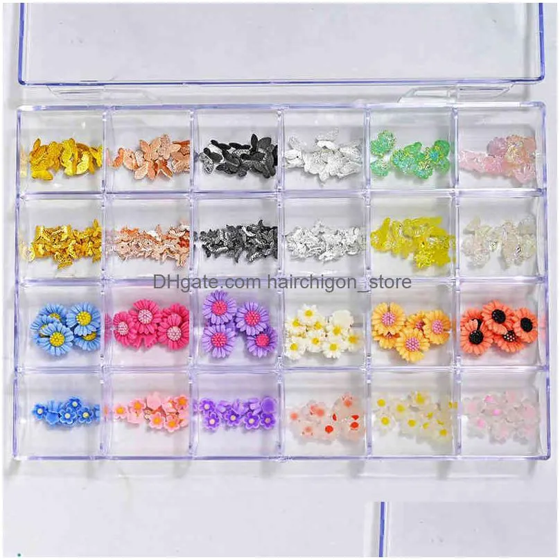 240pcs/box-pre-made nail charm /gems for 8 3d nail supplies 2021 bowknot/crown /glitter rhinestones nails charms diamonds