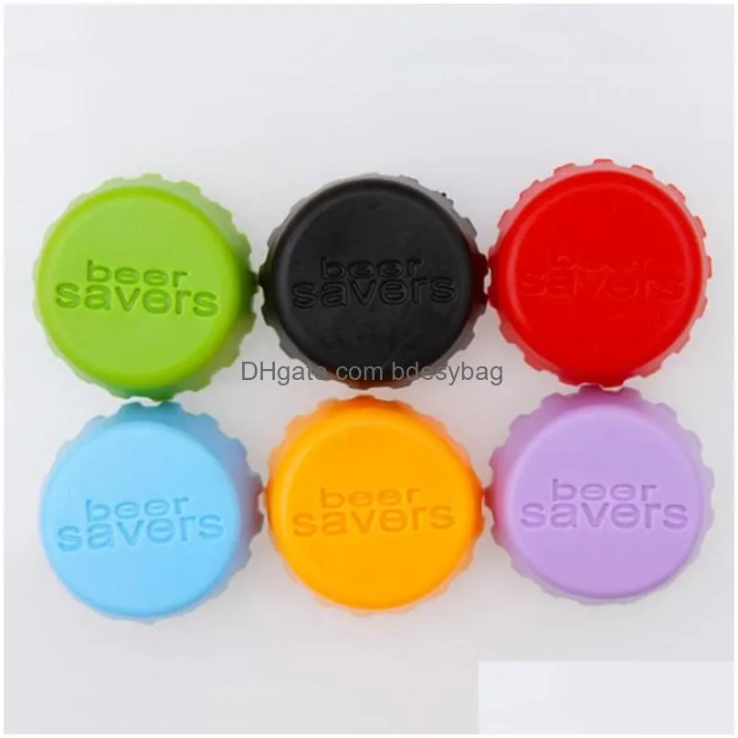 Drinkware Lid Sile Drinkware Lid Bottle Cap Tops Wine Beer Caps Saver Lids Silica Gel Reusable Stopper Er Ss0408 Drop Delivery Home Ga Ot3Bv