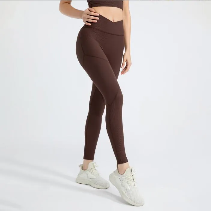 new european and american high waisted and hip lifting tight yoga suit with no trace and naked feeling running sports peach fitness pants
