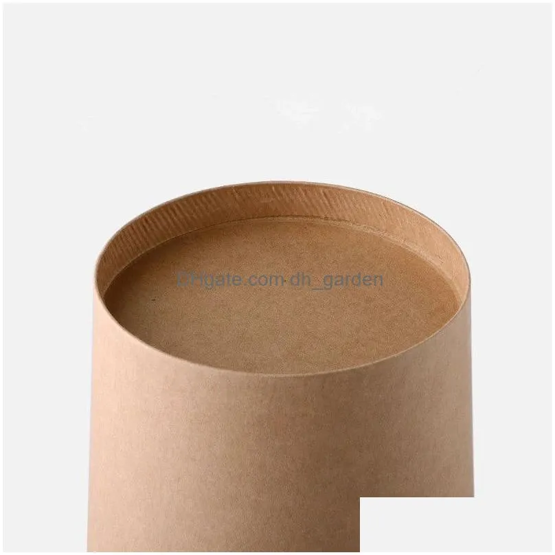 Disposable Cups & Straws Disposable Kraft Cardboard Paper Cups With Plastic Er For Drinking Party Supplies Drop Delivery Hom Dhgarden Dhjjz