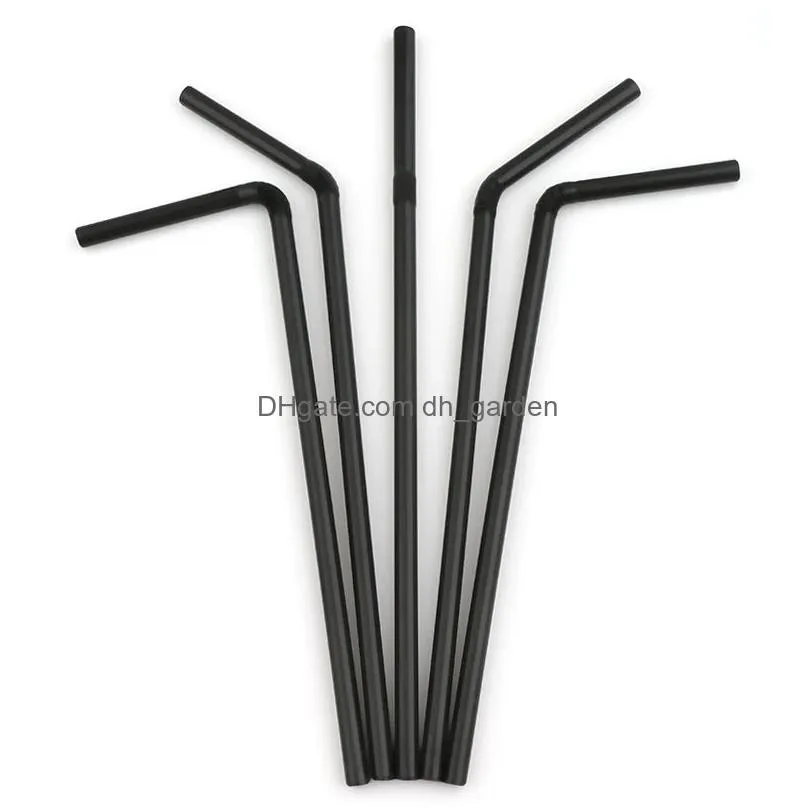 Disposable Plastic Straws Colorf Disposable Plastic Drinking Sts Wedding Party Bar Drink Accessories Birthday Flexible Drop Dhgarden Dhqbo