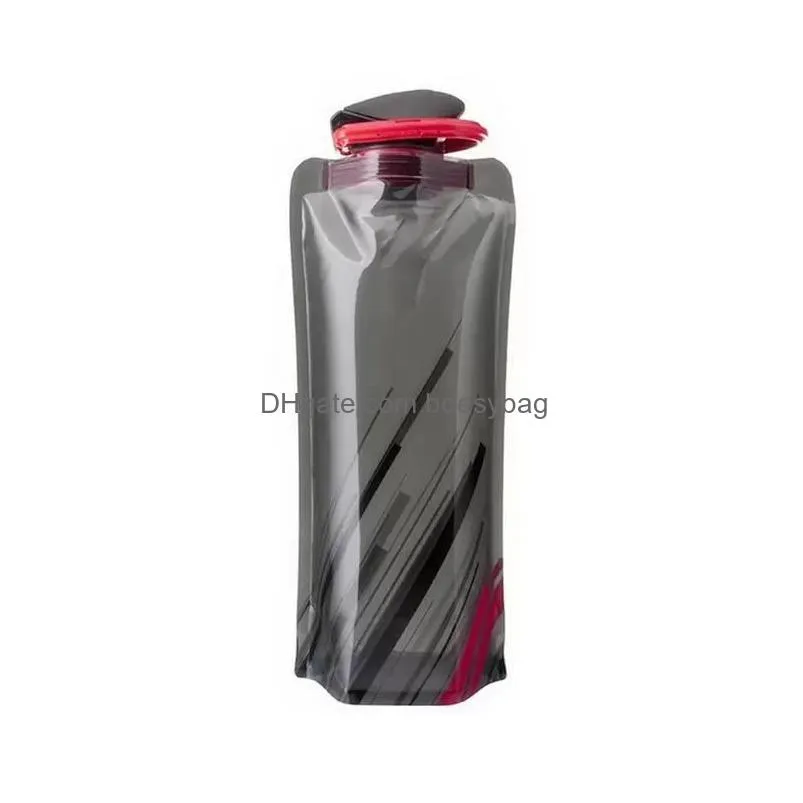 Water Bottles Foldable Water Bag Kettle Pvc Collapsible Bottles Outdoor Sports Travel Climbing Bottle With Pothook Fy5440 Ss0224 Drop Otxnb