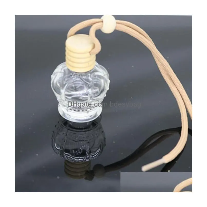  Oils Diffusers Car Per Bottle Home Diffusers Pendant Ornament Air Freshener For  Oils Fragrance Empty Glass Bottles Otx3L