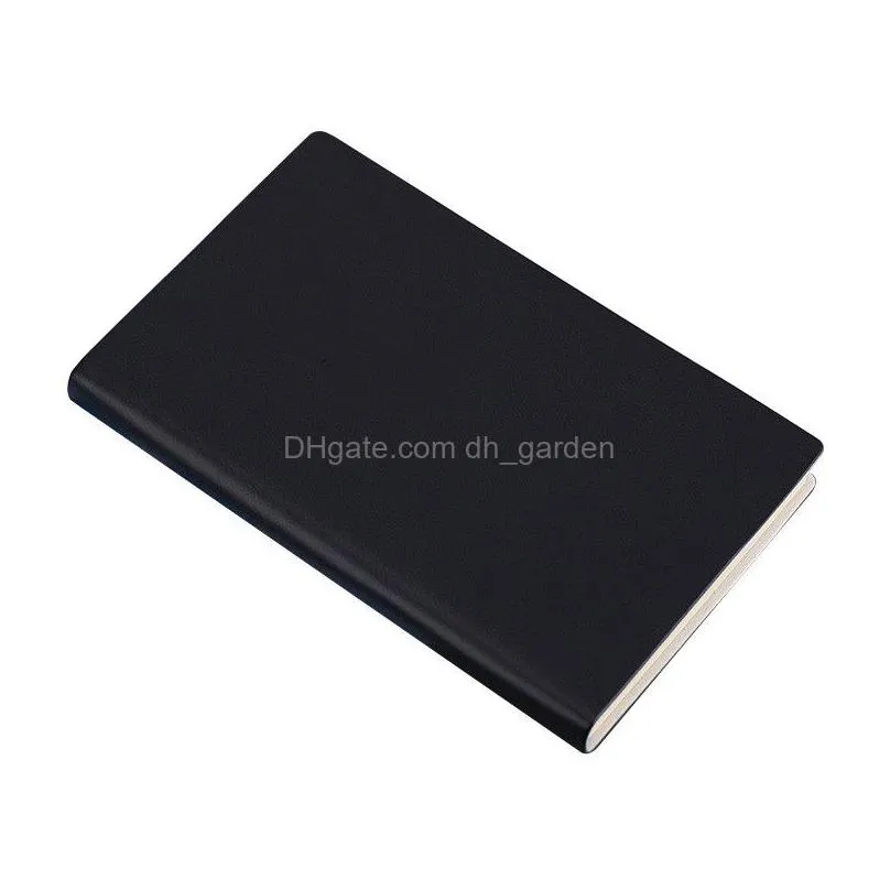 Notepads Wholesale Pu Leather Notebook Soft Er With 80 Sheets Diary Record Book Office Supplies Gift Drop Delivery Office Sc Dhgarden Dhk1G