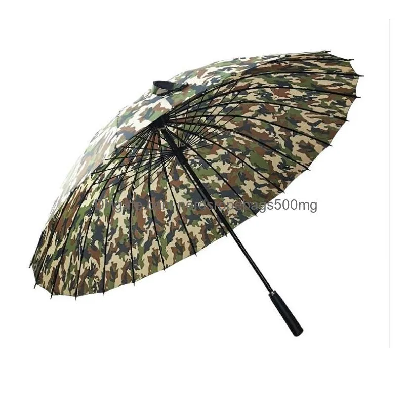 Umbrellas Rainbow Umbrella Compact Large Windproof 24K Nonmatic High Quality Straight Handle For Women Men Kids Drop Delivery Dhq6O