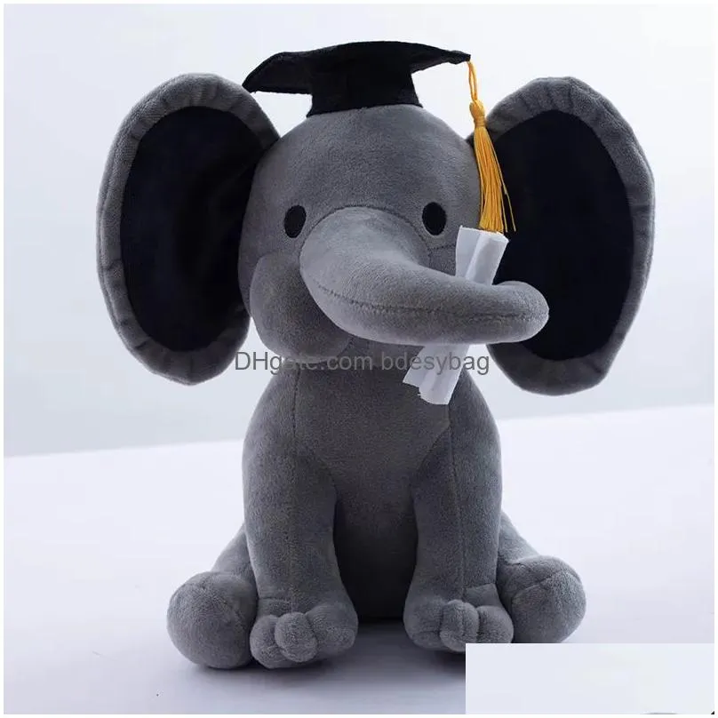 Party Favor Fast Elephant Toy P Doll Graduation Toys Doctoral Cap For Graduate Party Cute Children Baby Kawaii Gifts Ss0428 Drop Deliv Otj2V