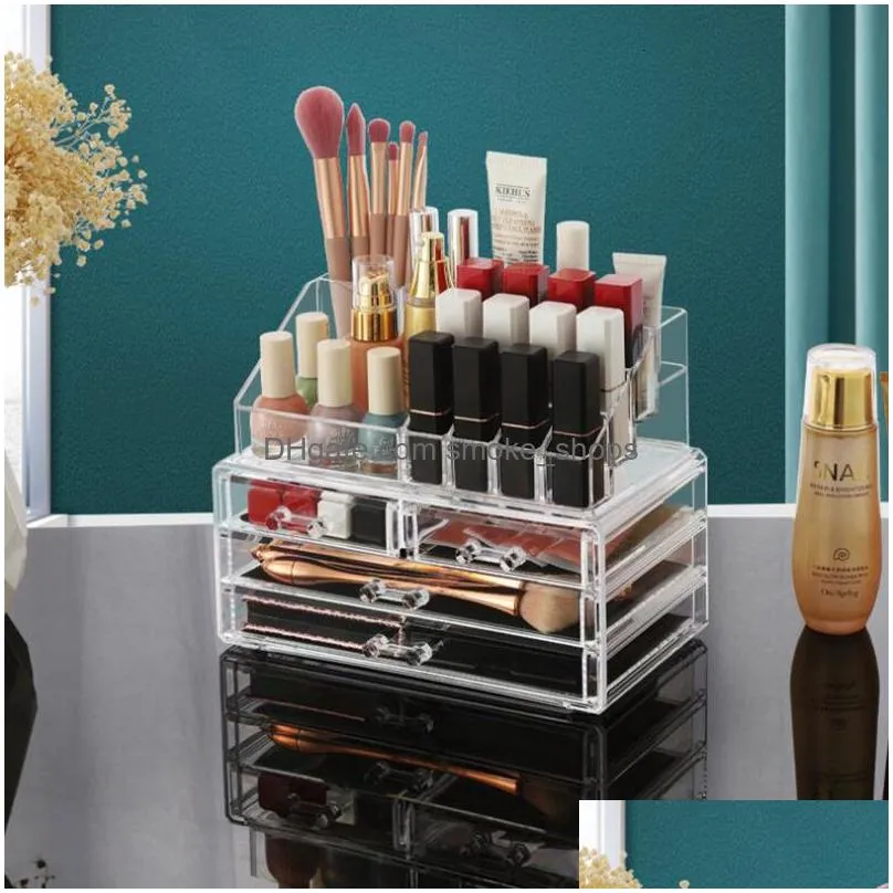food savers storage containers acrylic organizer for cosmetics makeup clear cosmetic box drawers jewelry mask holder stackable 230307