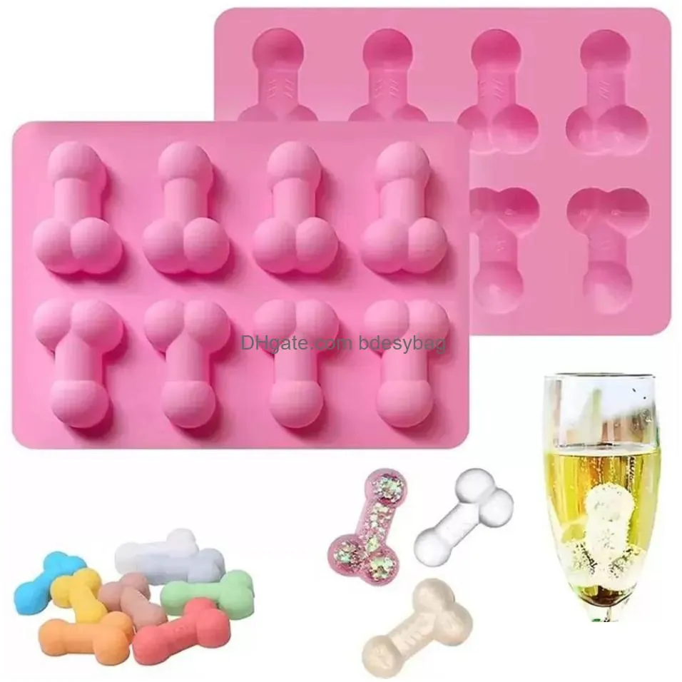 Baking Moulds New Y Penis Mods Cake Mold For Chocolate Candy Birthday Single Party Funny Ice Cube Sugar Fondant Mod Nonstick Food-Grad Otogl