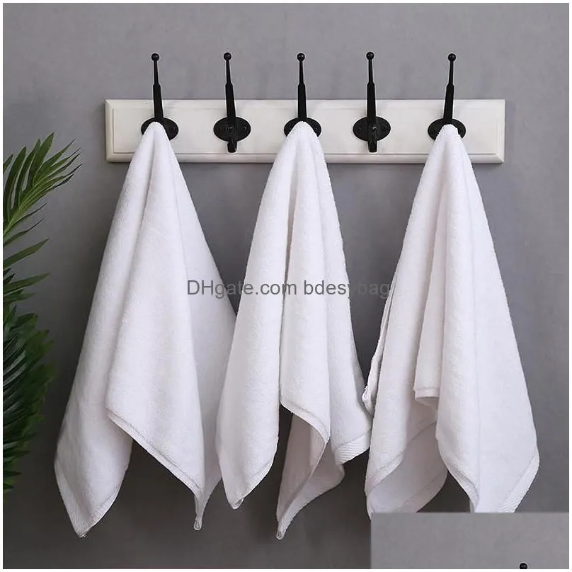 Towel Wholesale Sublimation Blank Beach Cotton Large Bath Soft Absorbent Dish Drying Cleaning Kerchief Home Bathroom Fy5410 Drop Deliv Otq4T