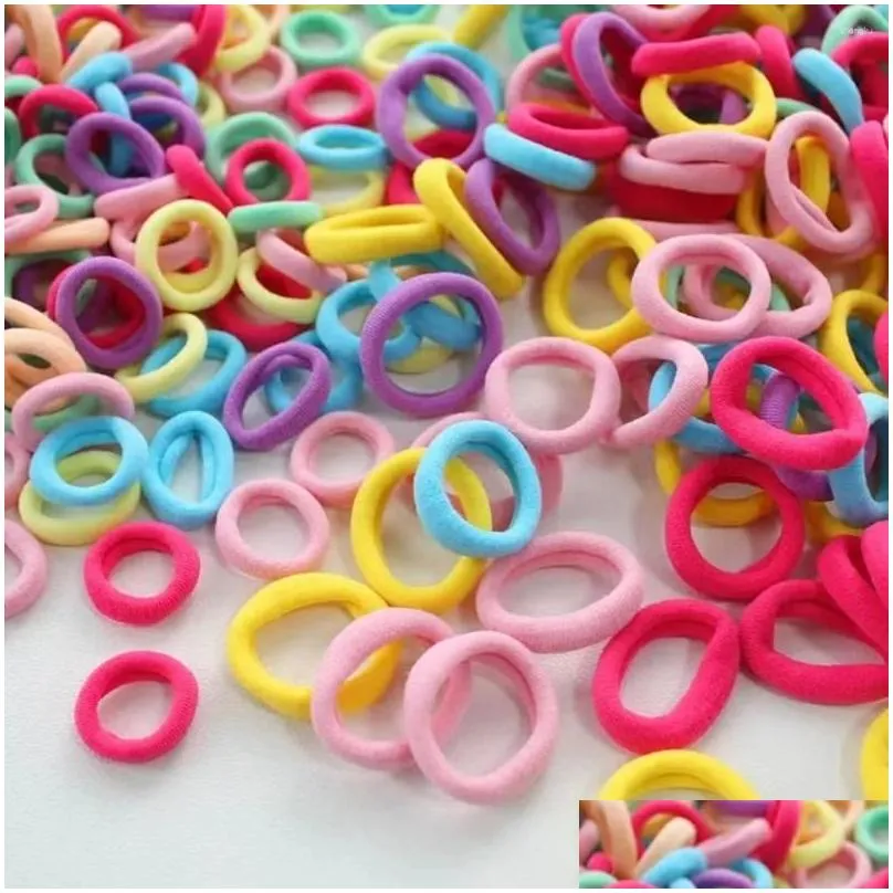 Hair Accessories 500Pcs Scrunchies Bands Baby Elastics Girls Headwear Drop Delivery Otasy