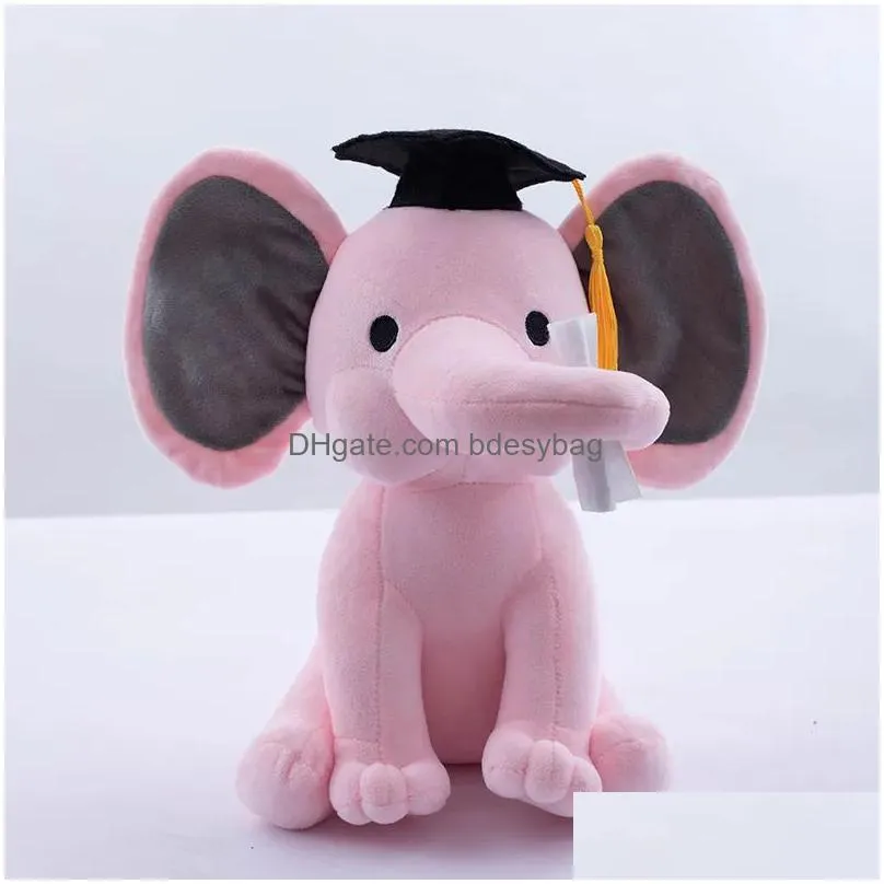 Party Favor Fast Elephant Toy P Doll Graduation Toys Doctoral Cap For Graduate Party Cute Children Baby Kawaii Gifts Ss0428 Drop Deliv Otj2V