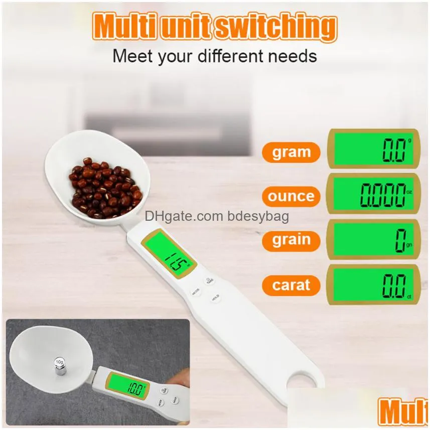 Measuring Tools Electronic Kitchen Scale 0.1-500G Weight Measuring Tools Digital Spoon For Bakeware Scales Ss0129 Drop Delivery Home G Ot3Ys