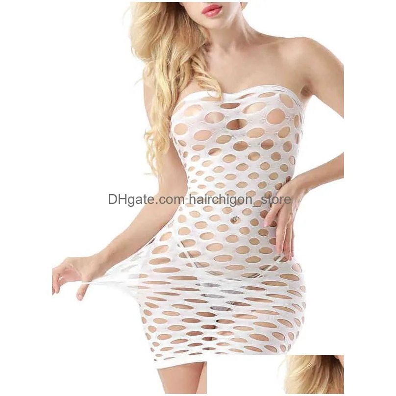 porno sexy costumes sexy fishnet babydoll women teddy slutty clothes perspective body stockings mesh bodysuit exotic lingerie w220318