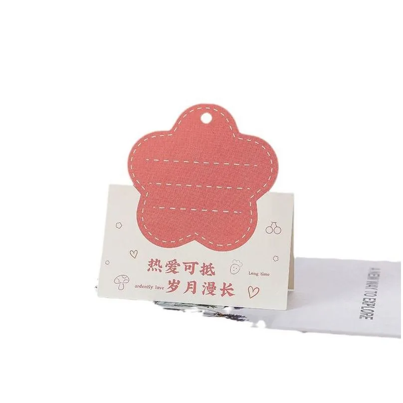  year inspirational card with holes good luck continuous blessings greeting cards  messages small cards baking flower shops can hang