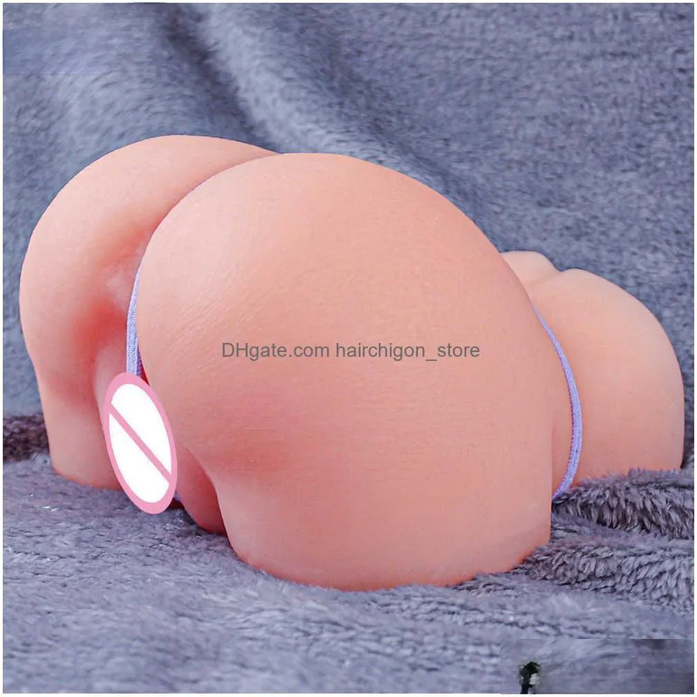 other health beauty items realistic ass 3d silicone vagina anal artificial pussy double channels anus adult for men male masturbator shop