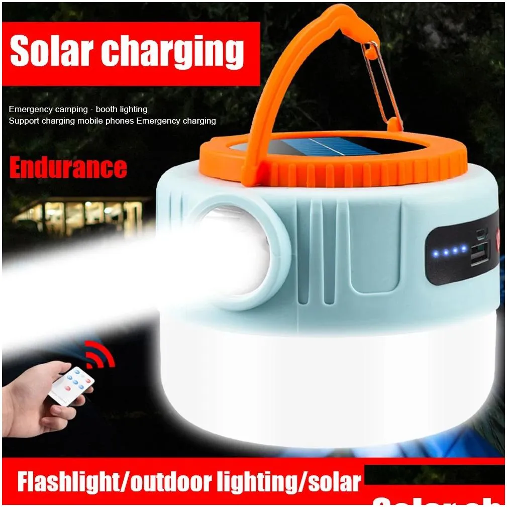 Solar Garden Lights Solar Led Cam Light Usb Rechargeable Bb For Outdoor Tent Lamp Portable Lanterns Emergency Lights Bbq Hiking Fishin Otons