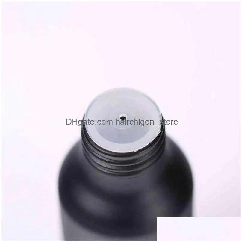 10pc 30ml 50ml 100ml 150ml portable travel black aluminum empty bottle spray bottle cosmetic packaging container y220428