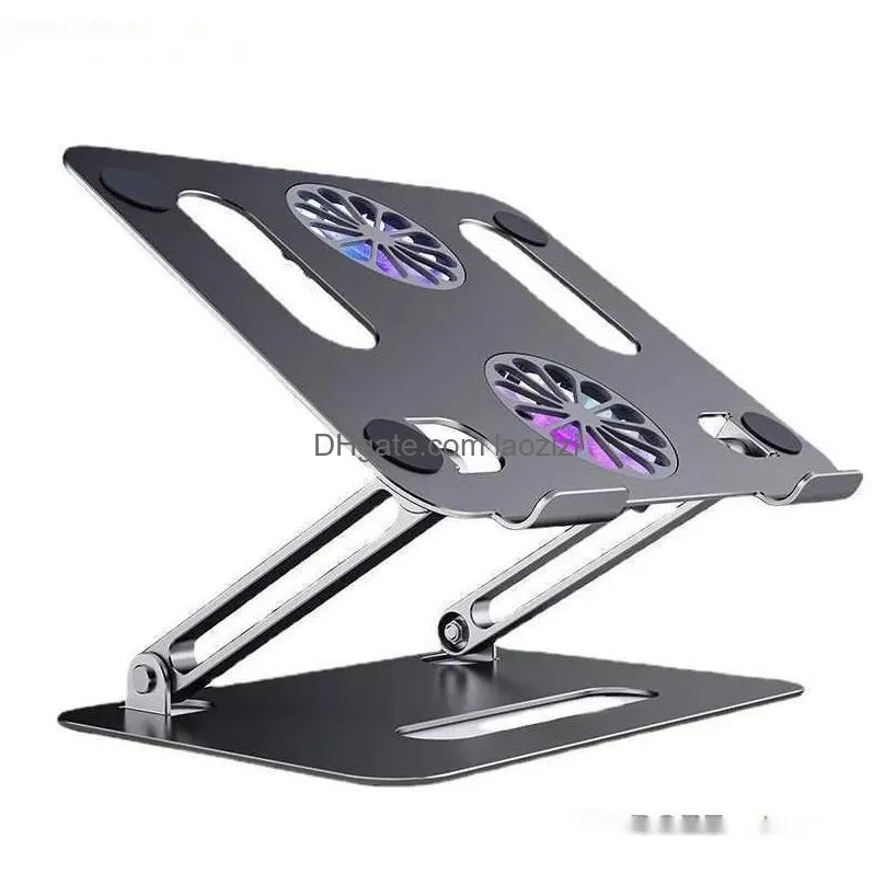 laptop cooling pads laptop cooler base stand foldable laptop cooling pad support adjustable notebook stand for ipad within 17.3 inch 2 fans