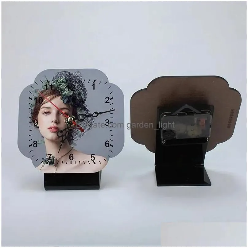 sublimation mdf wooden p o frame blank printable pattern with clock diy woodblock print christmas gifts fy5479 1026