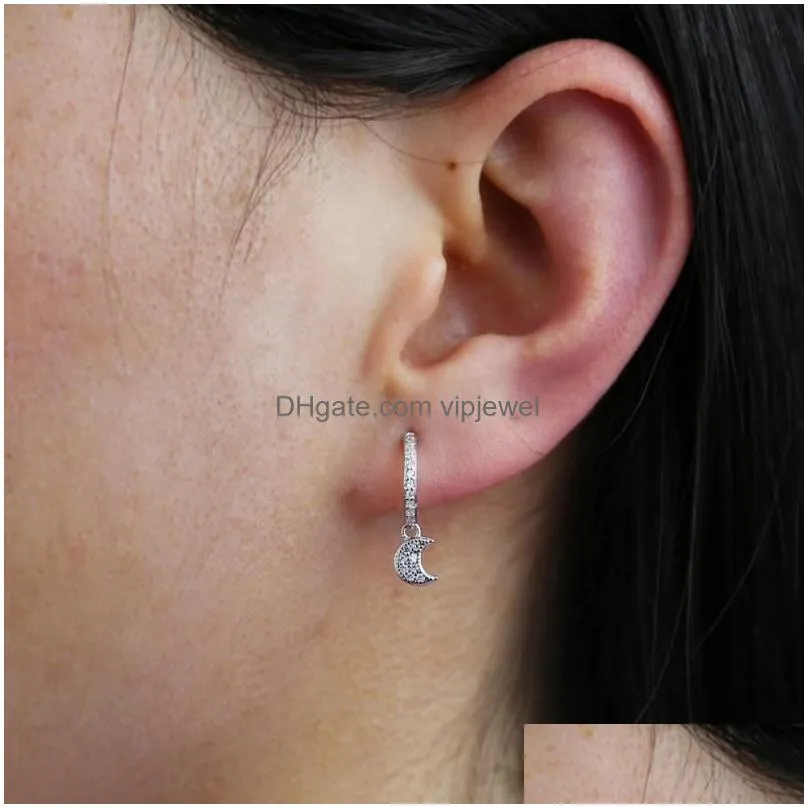 dangle earrings wholesale cute 925 sterling silver crecent moon star for women ladu grils styles real wedding chandelier