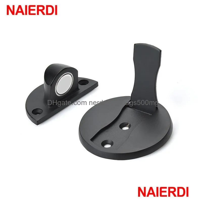 Door Catches & Closers Door Catches Closers Naierdi 304 Stainless Steel Stopper Magnetic Stop Sier Holder Den Catch Floor For Toilet F Dhlxb