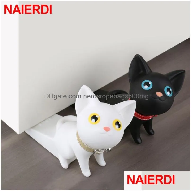 Door Catches & Closers Door Catches Closers Naierdi Cute Stops Cartoon Creative Sile Stopper Holder Safety Toys For Children Baby Home Dhn28