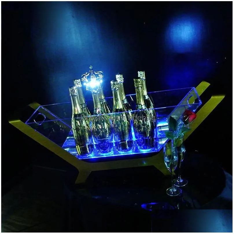 coolers ice buckets and coolers 612 bottled champagne led bucket boat  charging color changing wine cooler/bar/wedding/party beer