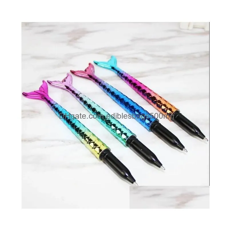 wholesale wholesale kawaii colored mermaid bullets 1mm ballpoint pen cute imitation needle 0.5mm gel pen office school student supplies promotional christmas