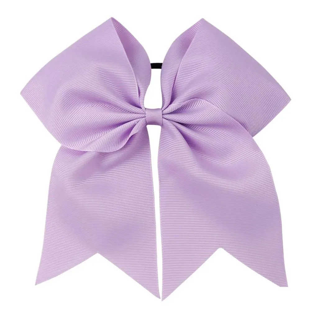 Hair Accessories Ncmama 25Pcslot 7 Solid Cheer Bows Colorf Elastic Band Grosgrain Tail Hairbow For Kids Girls 231031 Drop Delivery Ottq0