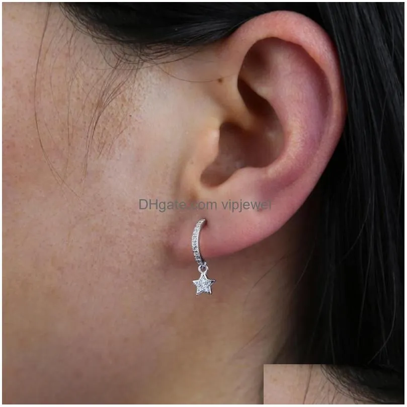 dangle earrings wholesale cute 925 sterling silver crecent moon star for women ladu grils styles real wedding chandelier