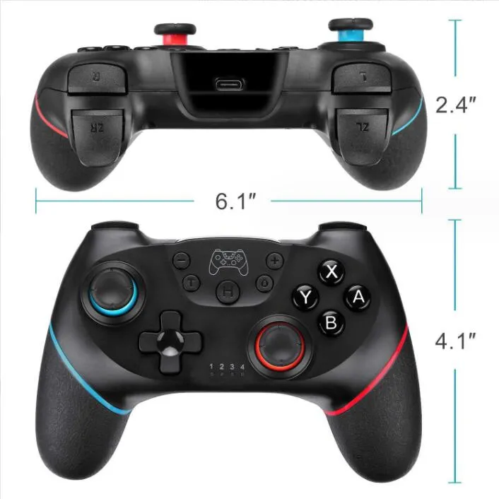 game controller switch pro bluetooth wireless game controller accessories with axis sense support for computers