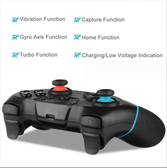 game controller switch pro bluetooth wireless game controller accessories with axis sense support for computers