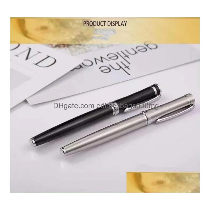 wholesale wholesale high quality black roller ballpoint pen metal business signature pen treasure pen school office stationery fashion writing