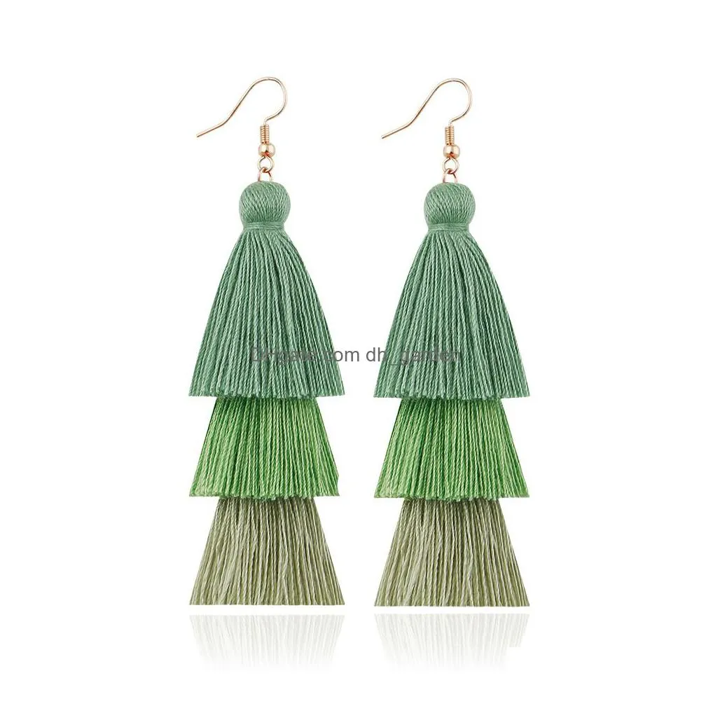 Dangle & Chandelier Tassel Earrings For Women Long Thread Bohemian Fringe Drop Handmade Drop Delivery Jewelry Earrings Dhgarden Dhbix