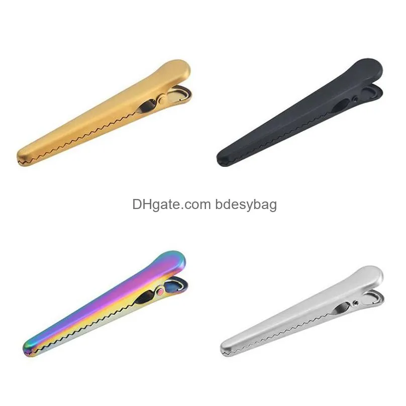Bag Clips 11.5Cm Long Clips Stainless Steel Jaw Kitchen Food Storage Clip Accessories Chip Bag For Air Tight Seal Grip Lx5478 Drop Del Dhcus