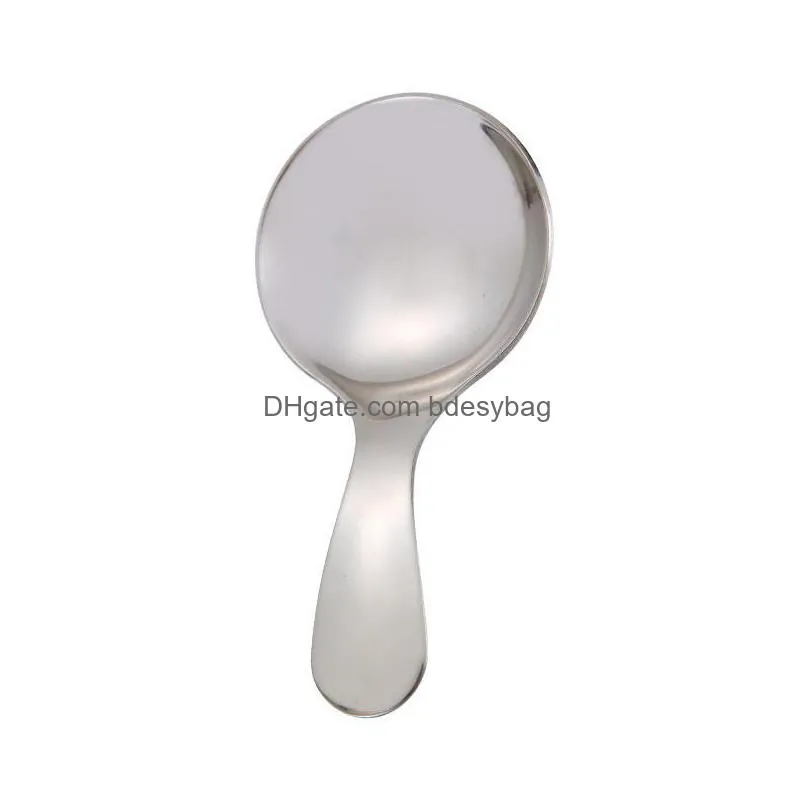 Spoons Small Stainless Steel Spoon Mini Coffee Tea Metal Spice Sugar Salt Scoop Kids Ice Cream Lx2771 Drop Delivery Home Garden Kitche Dhtsr