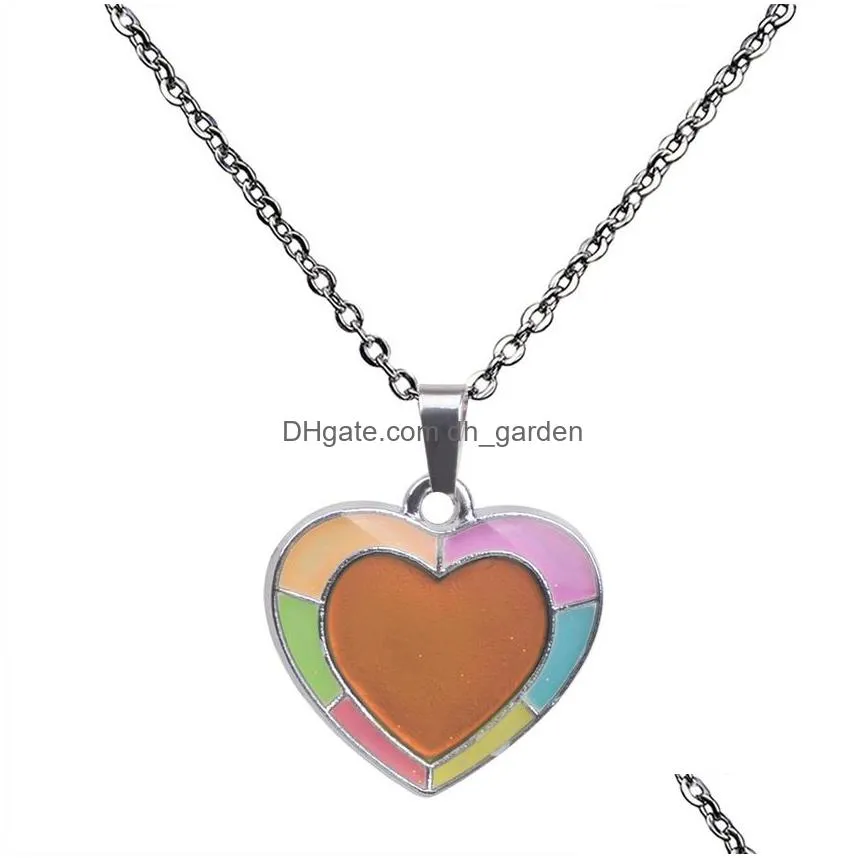 Pendant Necklaces Color Changing Temperature Sensing Necklace Mood Fashion Jewelry Will And Drop Delivery Jewelry Necklaces P Dhgarden Dh1No