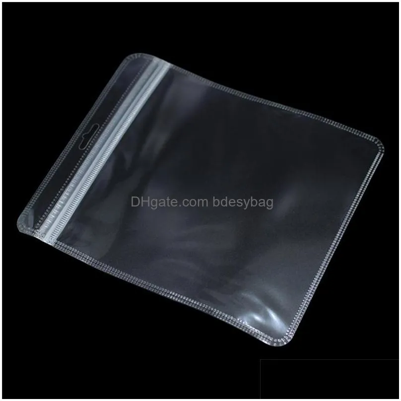 Packing Bags 20 Size Clear Plastic Self Seal Bags Electronic Accessories Storage Resealable Zipper Poly Jewelry Package Bag Hang Hole Dhhog