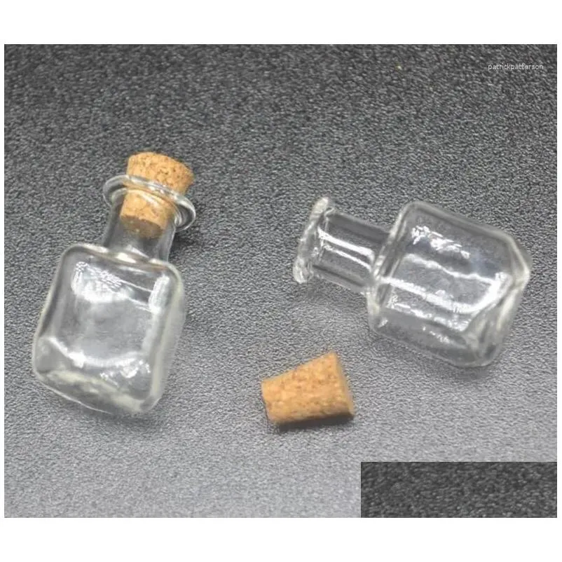 Pendant Necklaces 50pcs Mix Clear Glass Bottles Cork Wood Hanging Rope Small Jars Wishing Diy Necklce Pendants Gifts Drift Bottle