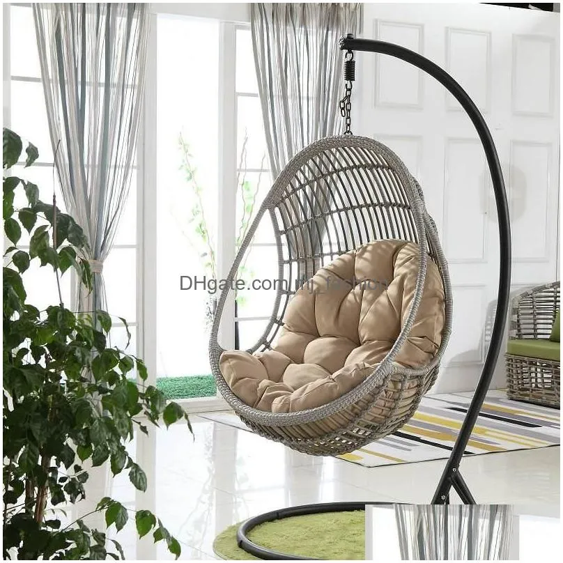 Camp Furniture Egg Chair Swing Hammock Cushion Hanging Basket Cradle Rocking Garden Outdoor Indoor Home Decor No Drop Delivery Dhz5R