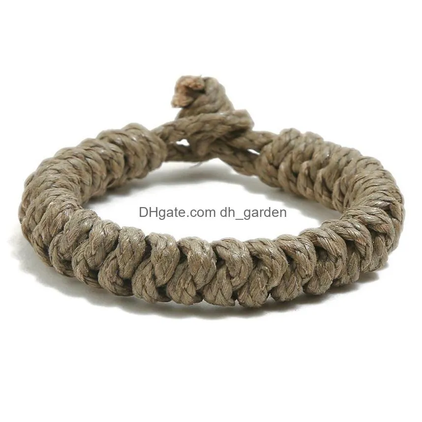 Charm Bracelets Update Rope Bracelet Simple Braid Bracelets Wristband Cuff For Women Men Fashion Jewelry Gift Will And Drop Dhgarden Dh934