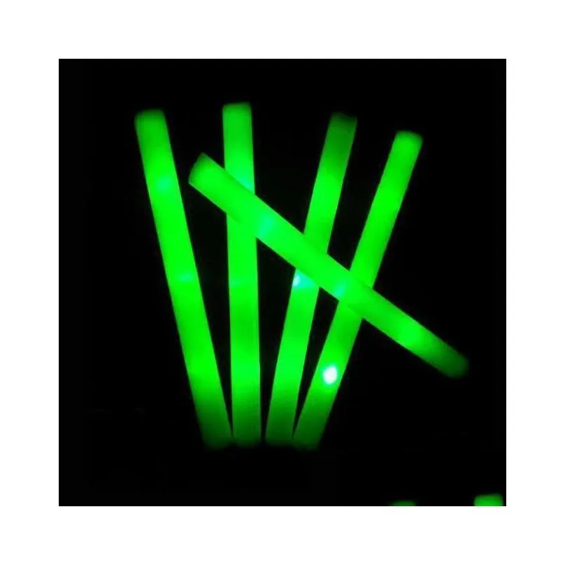 Christmas Decorations Lightup Led Kleurrijke Foam Sticks Spons Glowsticks Batons Rally Rave Glow Wands Knipperlicht Stick Party Juiche Dhuwf