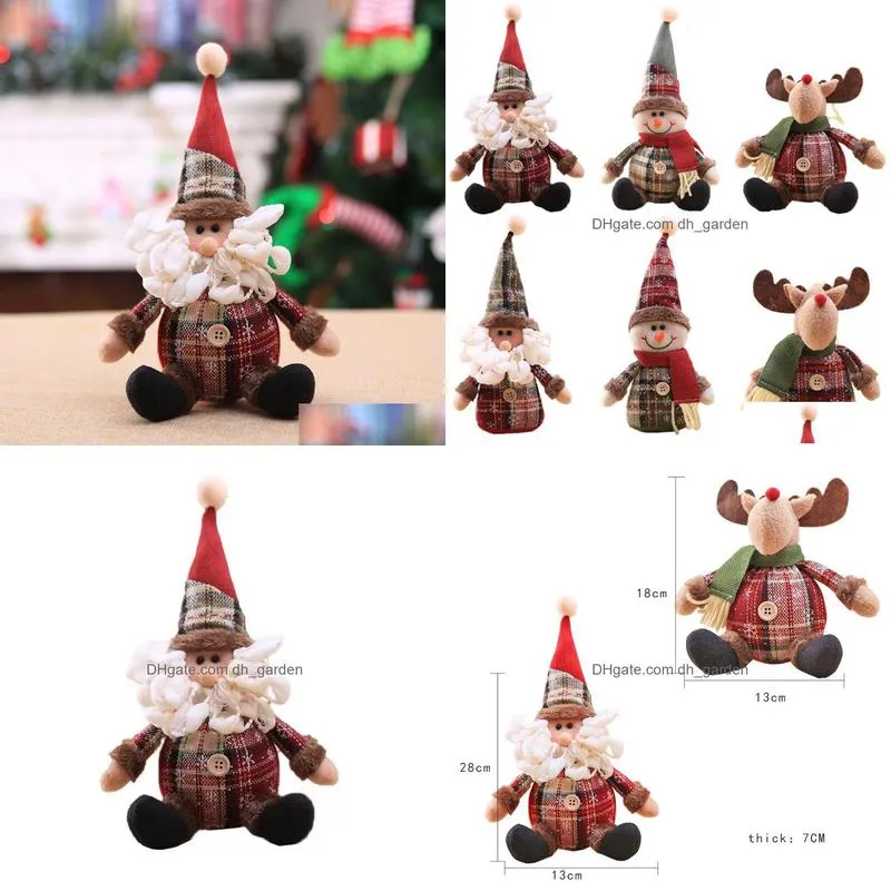 Christmas Decorations Cartoon Figure Christmas Decorations Snowflake Snowman Snata Reindeer Doll Ornaments For Festive Party Dhgarden Dhrgs