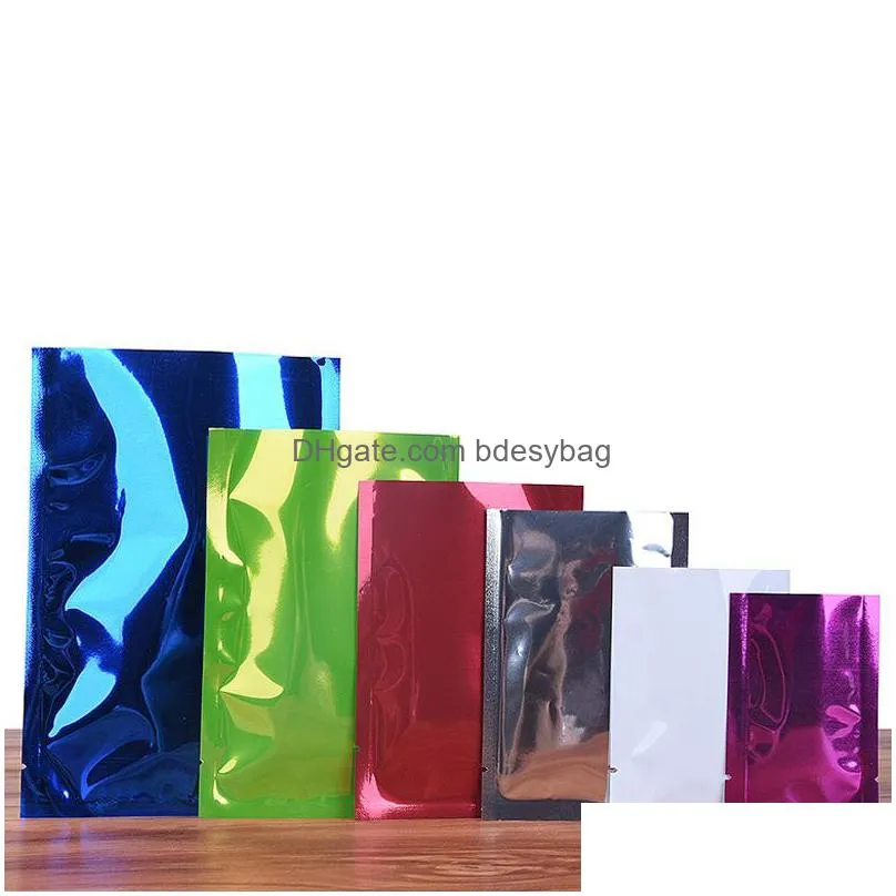 Storage Bags 6 Sizes Pe Colorf Heat Seal Aluminum Mylar Foil Bag Smell Proof Pouch Closet Organizer Kitchen Accessories Home Decor Cra Dhos4