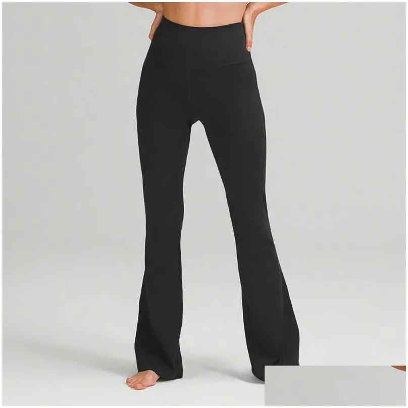 Yoga Women High Rise Pants Super Stretchy Workout Flared Pant Leggings Gym Running Slim Fit Flare 2022 Drop Delivery Dhoxk