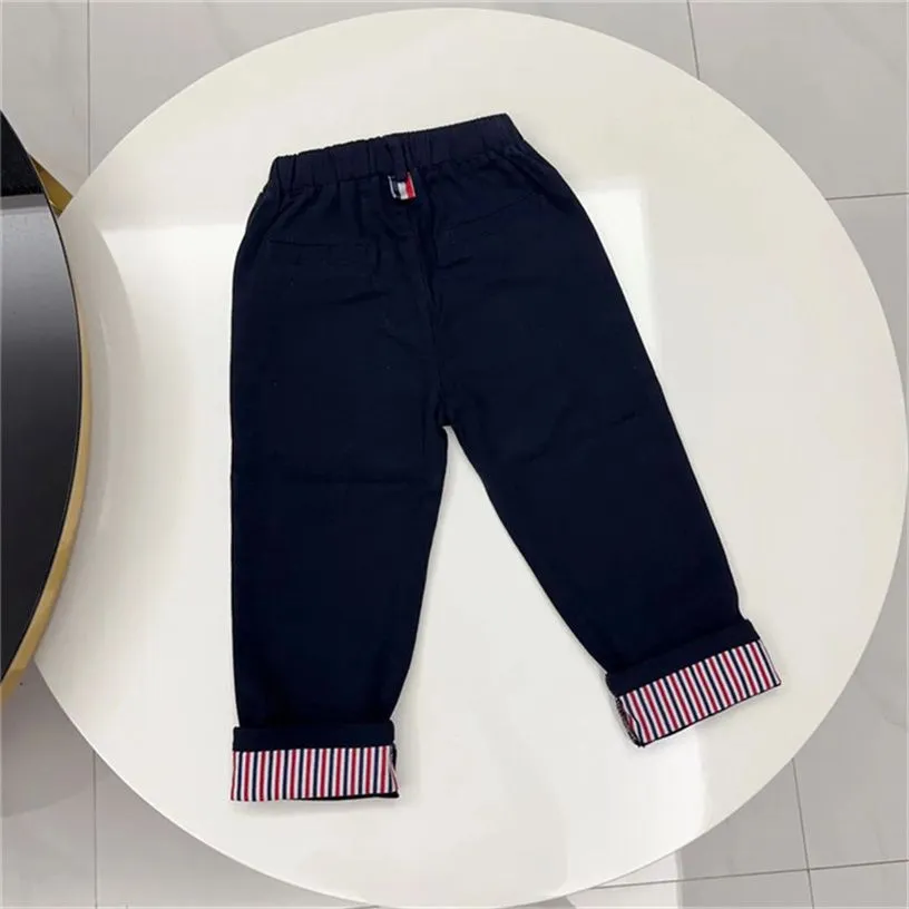 Designer long-sleeved shirt and trousers 2-piece set new spring and autumn high-quality brand casual tide fan children`s clothes size 100cm-150cm