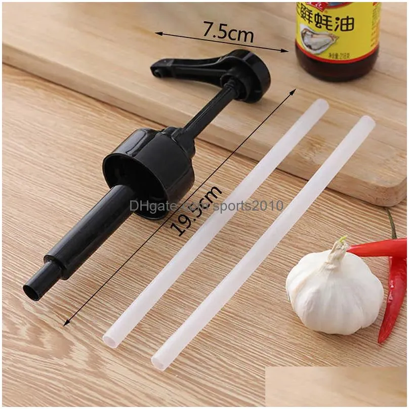 Baking & Pastry Tools New 1/5Pcs Pump Coffee Milk Tea Dispenser Syrup Black Liquid For 8Ml Juice Bottle Drop Delivery Home Garden Kitc Dhlb1